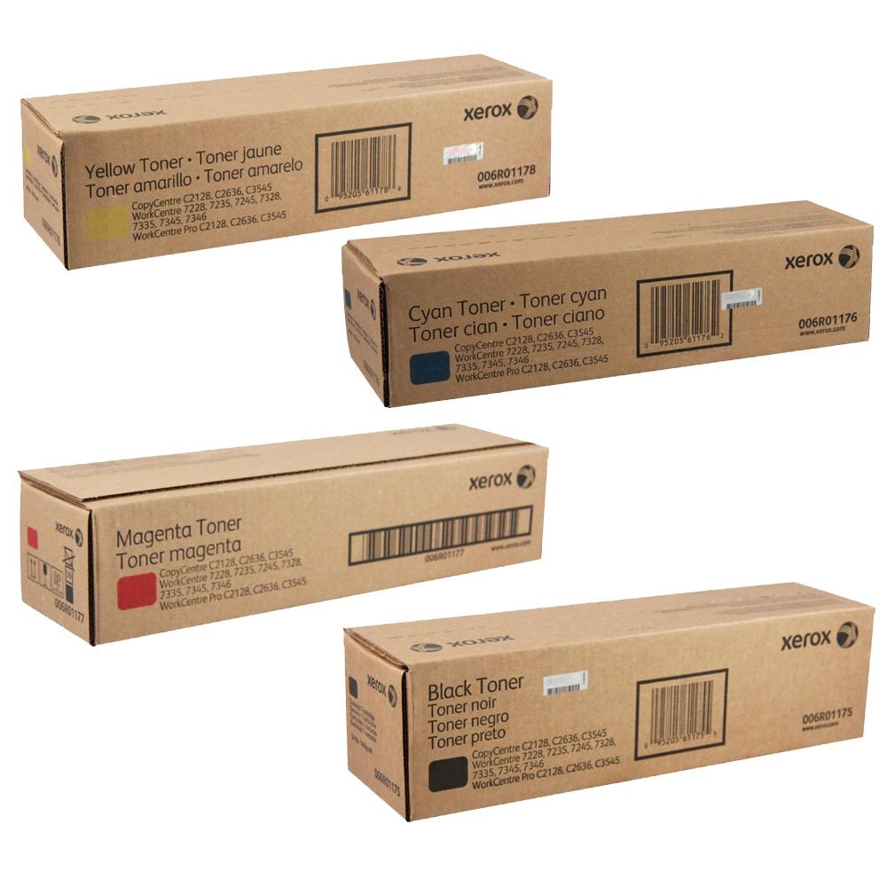 Xerox 006R01175, 006R01176, 006R01177, 006R01178 Standard Yield Toner Cartridge Set