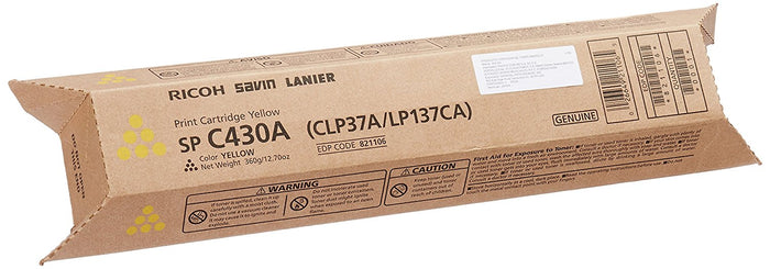 Ricoh 821106 (SP C430A) High Yield Yellow Toner Cartridge