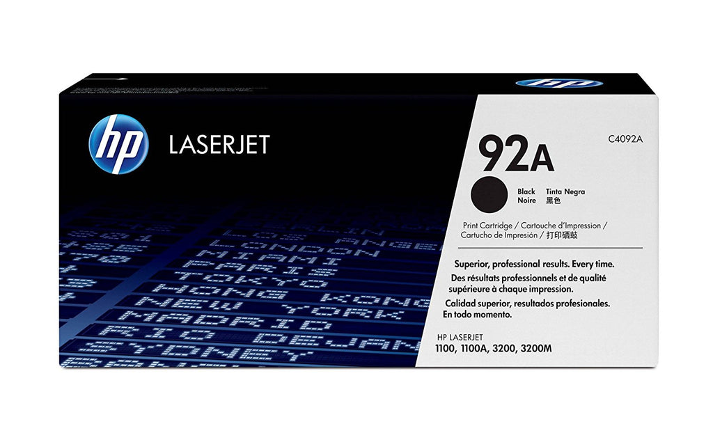 HP 92A (C4092A) Black LaserJet Toner Cartridge