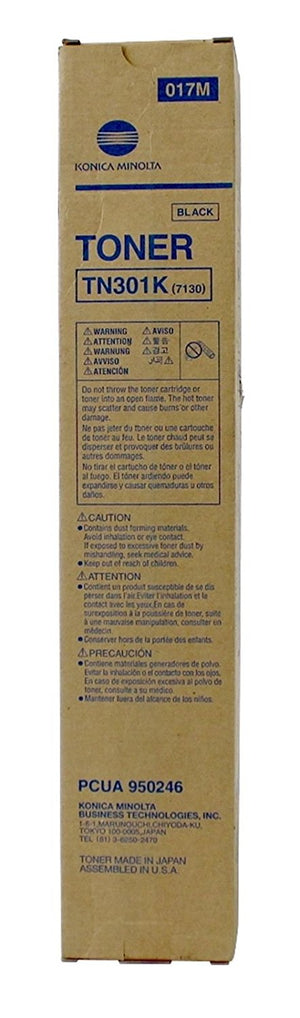 Konica Minolta 950-246 Black Toner Cartridge (950246, TN301K, TN-301K, 7130)