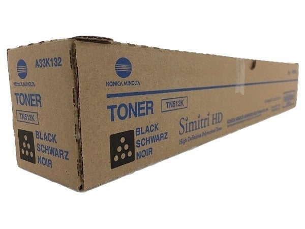 Konica Minolta A33K132 Standard Yield Black Toner Cartridge (TN-512K, TN512K)