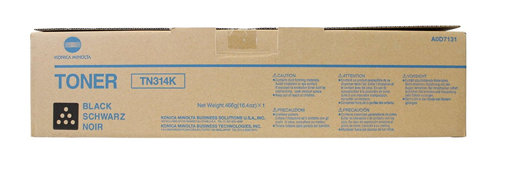 Konica Minolta A0D7131 Black Toner Cartridge (TN-314K, TN314K)