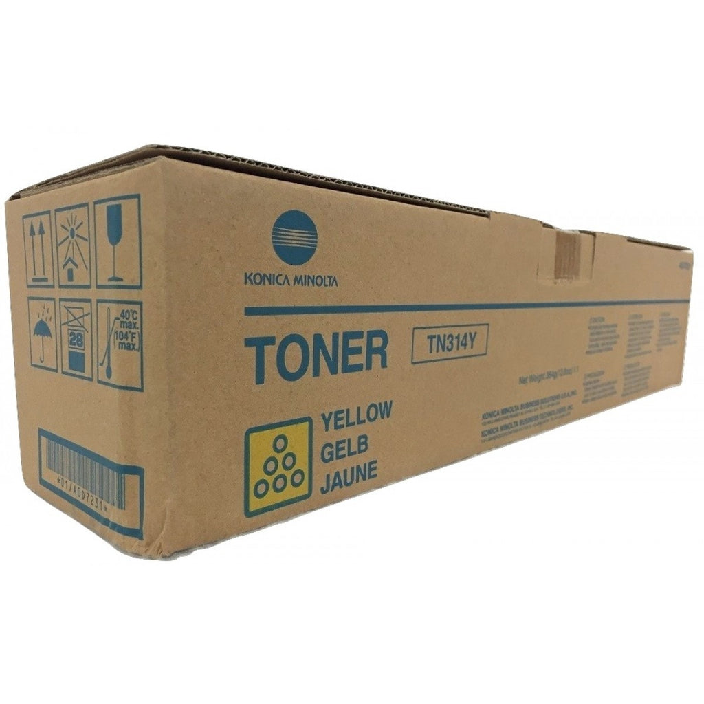 Konica Minolta A0D7231 High Yield Standard Yield Yellow Toner Cartridge  (TN-314Y, TN314Y)