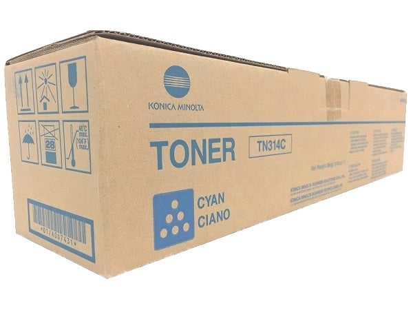 Konica Minolta A0D7431 High Yield Cyan Toner Cartridge (TN-314C, TN314C)