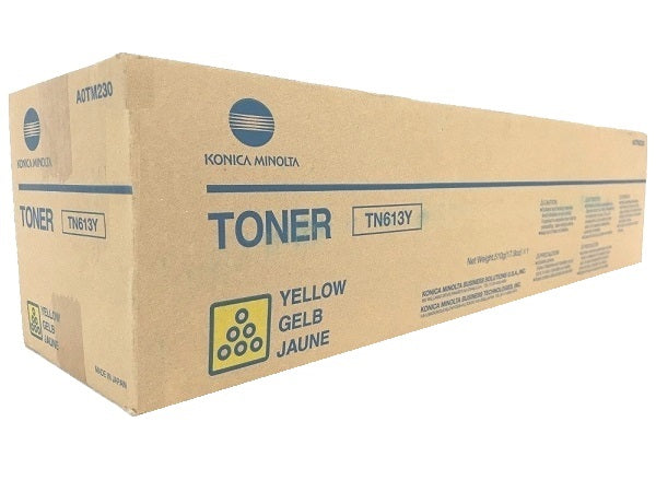 Konica Minolta A0TM230 High Yield Yellow Toner Cartridge (TN-613Y, TN613Y)