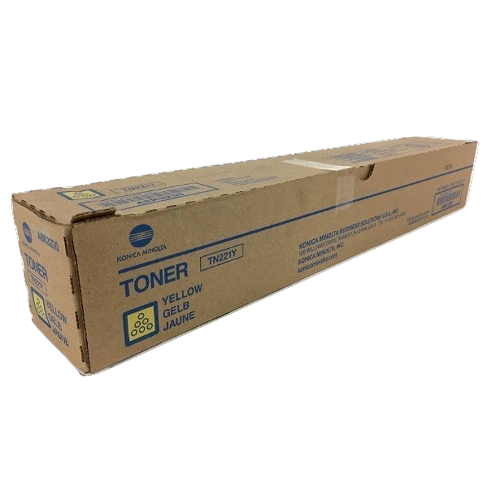 Konica A8K3230 Yellow Toner Cartridge (TN221Y, TN-221Y)