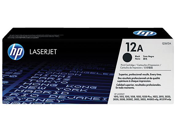 HP Q2612A (12A) Black Toner Cartridge for Laserjet  1012, M1319f, 1018, 3050z