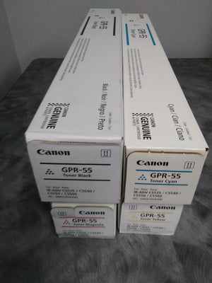 CANON GPR-55 Toner Cartridge Black Cyan Magenta Yellow C5535i C5540i C5550i CANON SET 0484C003AB 0483C003AA 0482C003AB 0481C003AA