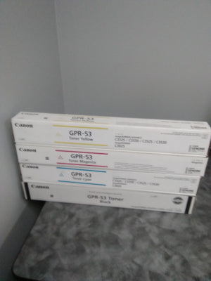 Canon, GPR-53,OEM Toner Full Set, 8524B003AA, 8525B003AA, 8526B003AA,8527B003AA Sealed Yellow Magenta Cyan Black