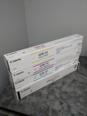 Canon, GPR-53,OEM Toner Full Set, 8524B003AA, 8525B003AA, 8526B003AA,8527B003AA Sealed Yellow Magenta Cyan Black